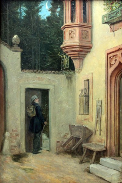 Afscheid in de ochtendschemering door Moritz Ludwig von Schwind